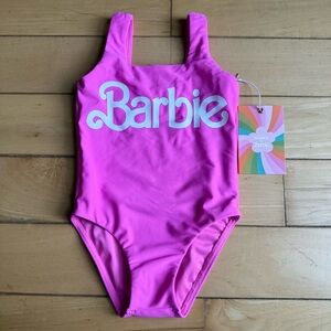 New SHOW ME YOUR MUMU Mini Barbie Pink White Kids One Piece Swimsuit Size: 1T